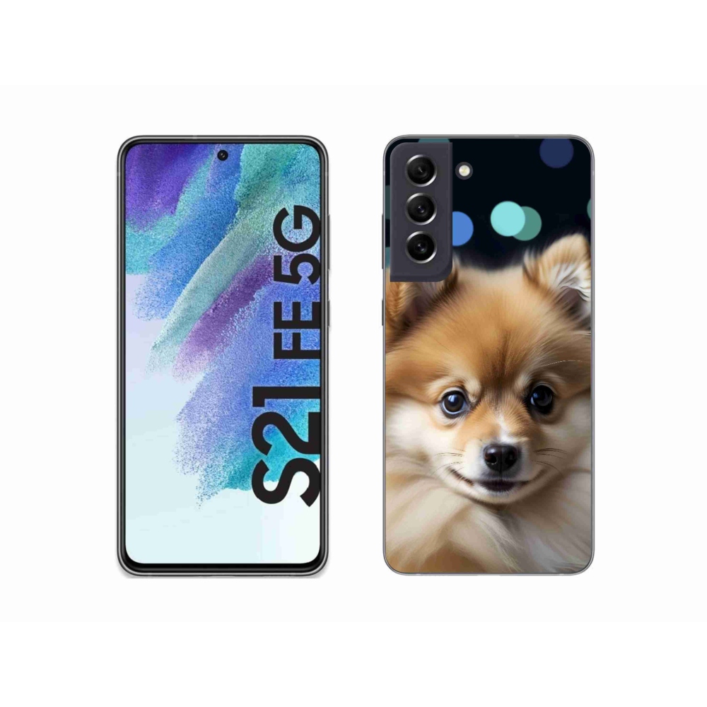 Gelový kryt mmCase na Samsung Galaxy S21 FE 5G - roztomilý pomeranian