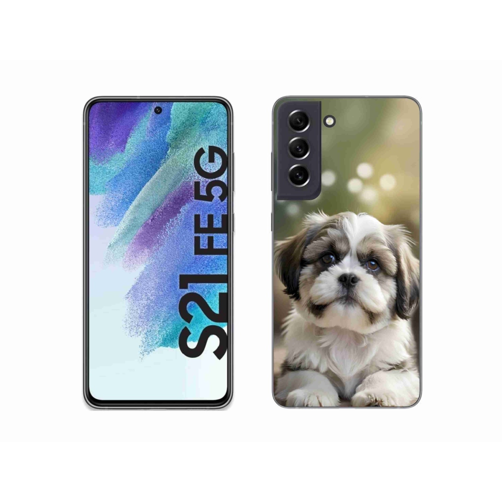 Gelový kryt mmCase na Samsung Galaxy S21 FE 5G - roztomilý shih-tzu