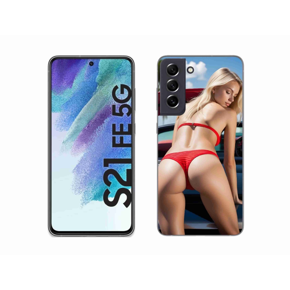 Gelový kryt mmCase na Samsung Galaxy S21 FE 5G - sexy žena 2
