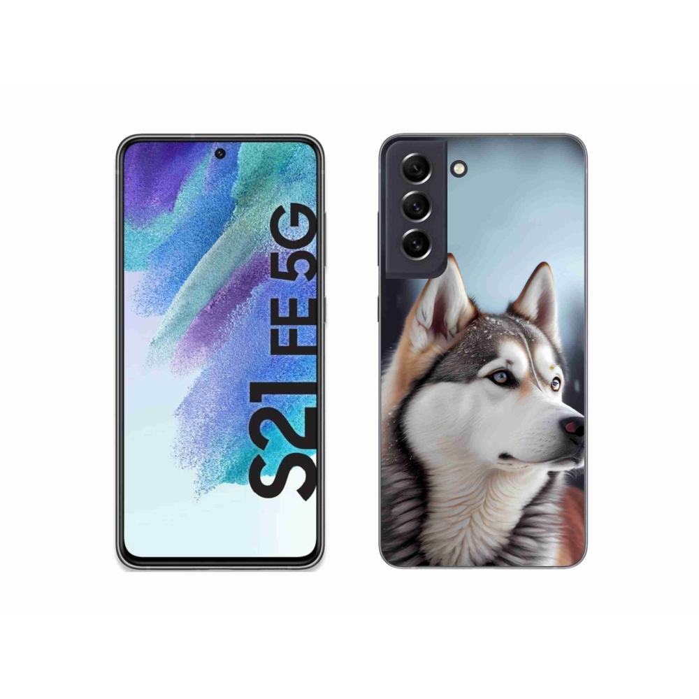 Gelový kryt mmCase na Samsung Galaxy S21 FE 5G - sibiřský husky