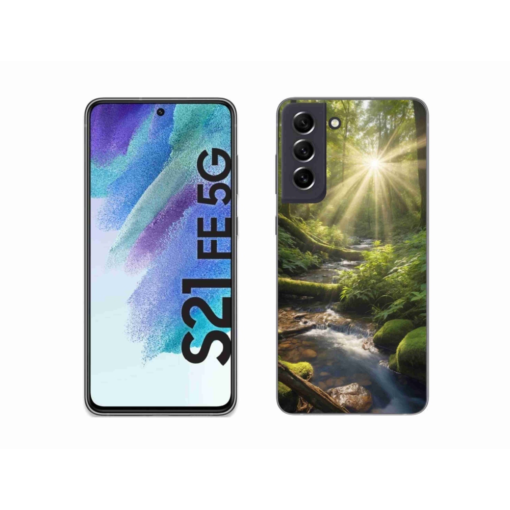 Gelový kryt mmCase na Samsung Galaxy S21 FE - hlubina lesa