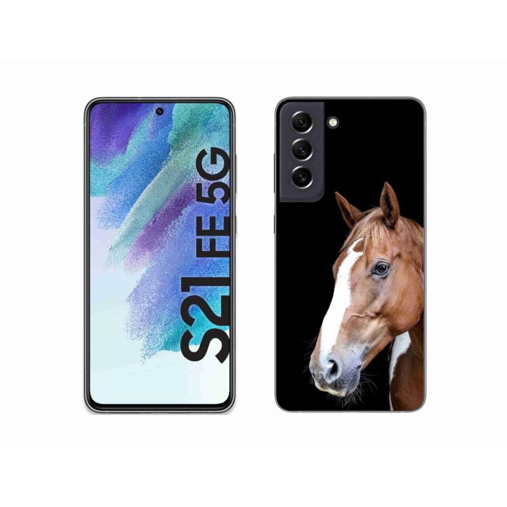 Gelový kryt mmCase na Samsung Galaxy S21 FE - hnědý kůň 3
