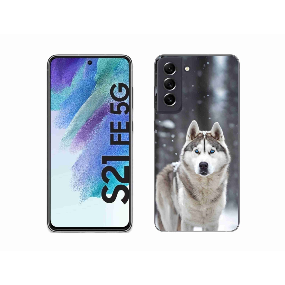 Gelový kryt mmCase na Samsung Galaxy S21 FE - husky 2