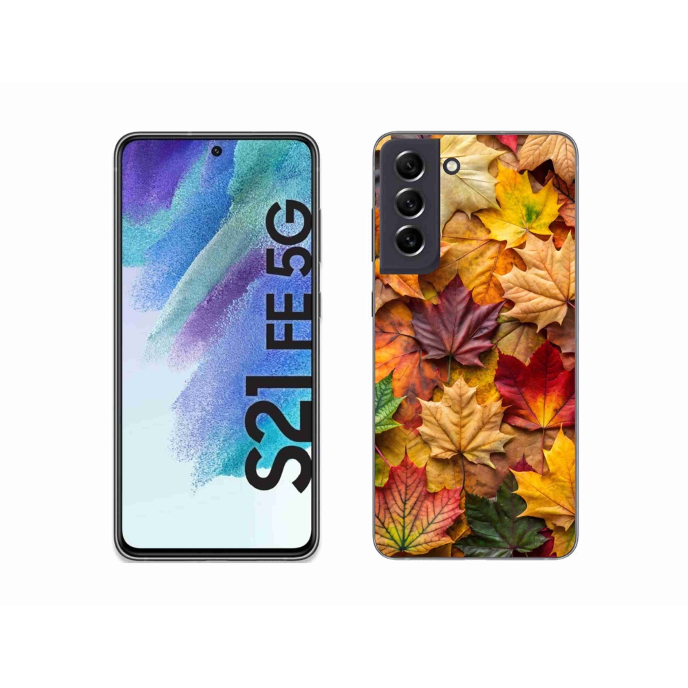 Gelový kryt mmCase na Samsung Galaxy S21 FE - javorové listy 2