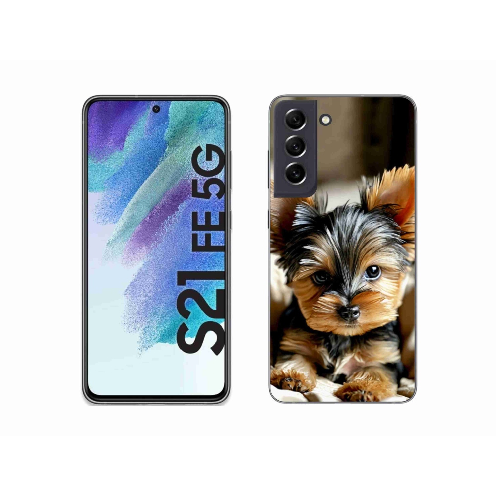 Gelový kryt mmCase na Samsung Galaxy S21 FE - jorkšír 11