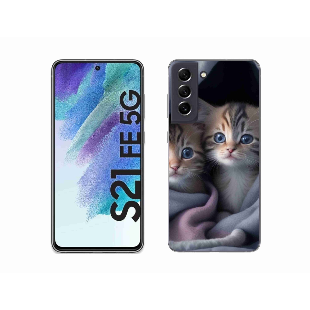 Gelový kryt mmCase na Samsung Galaxy S21 FE - kočičí duo 2