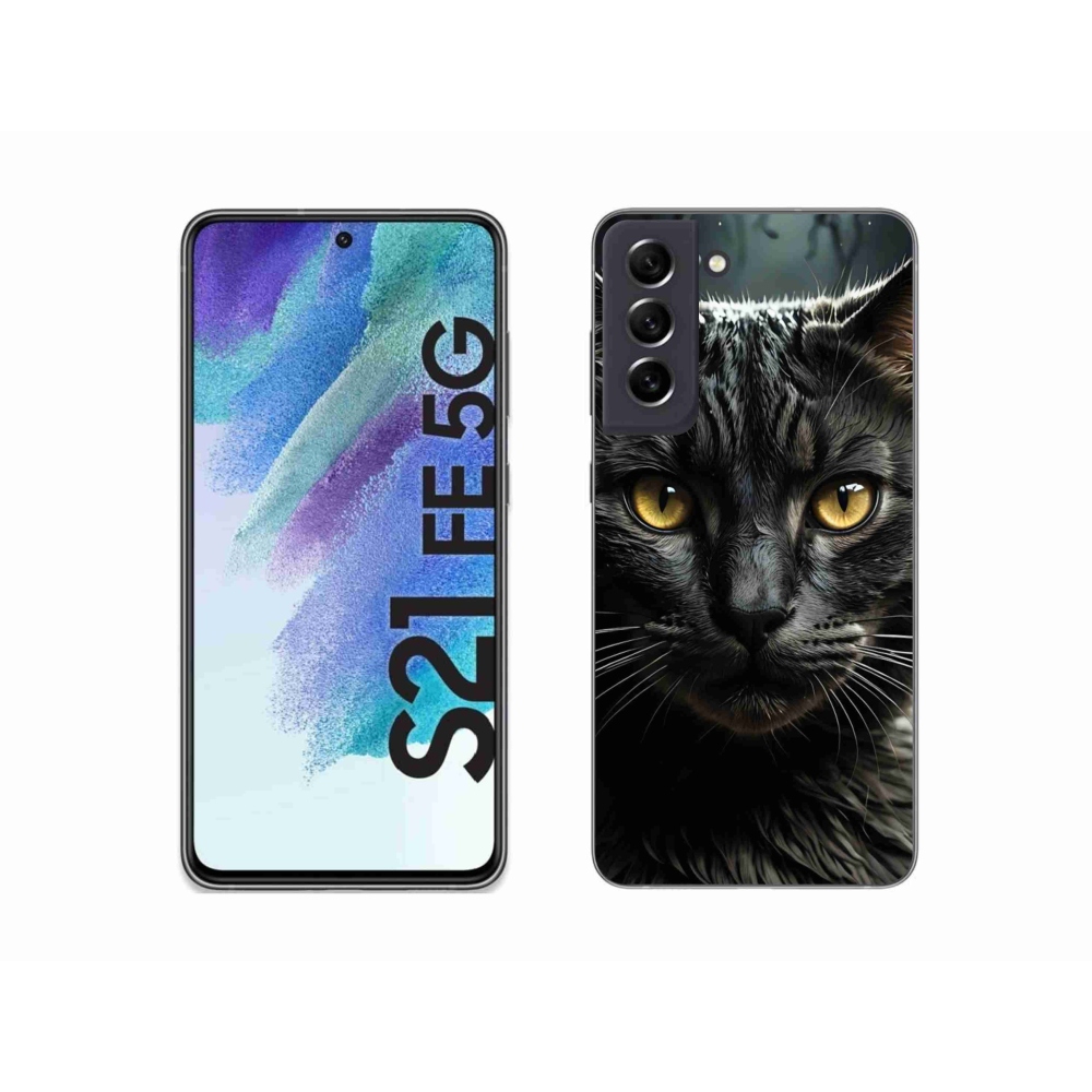 Gelový kryt mmCase na Samsung Galaxy S21 FE - kočičí pohled 3