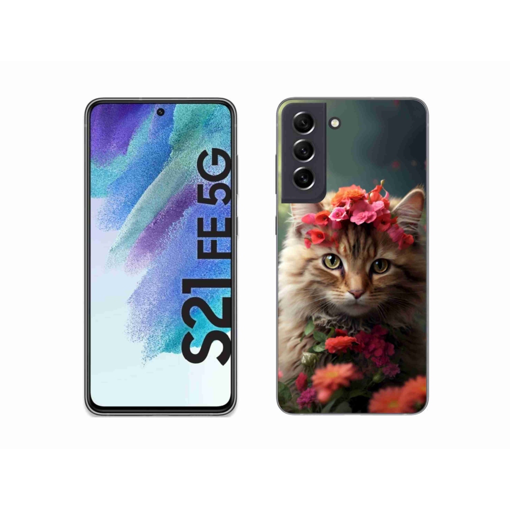 Gelový kryt mmCase na Samsung Galaxy S21 FE - kočíčí princezna