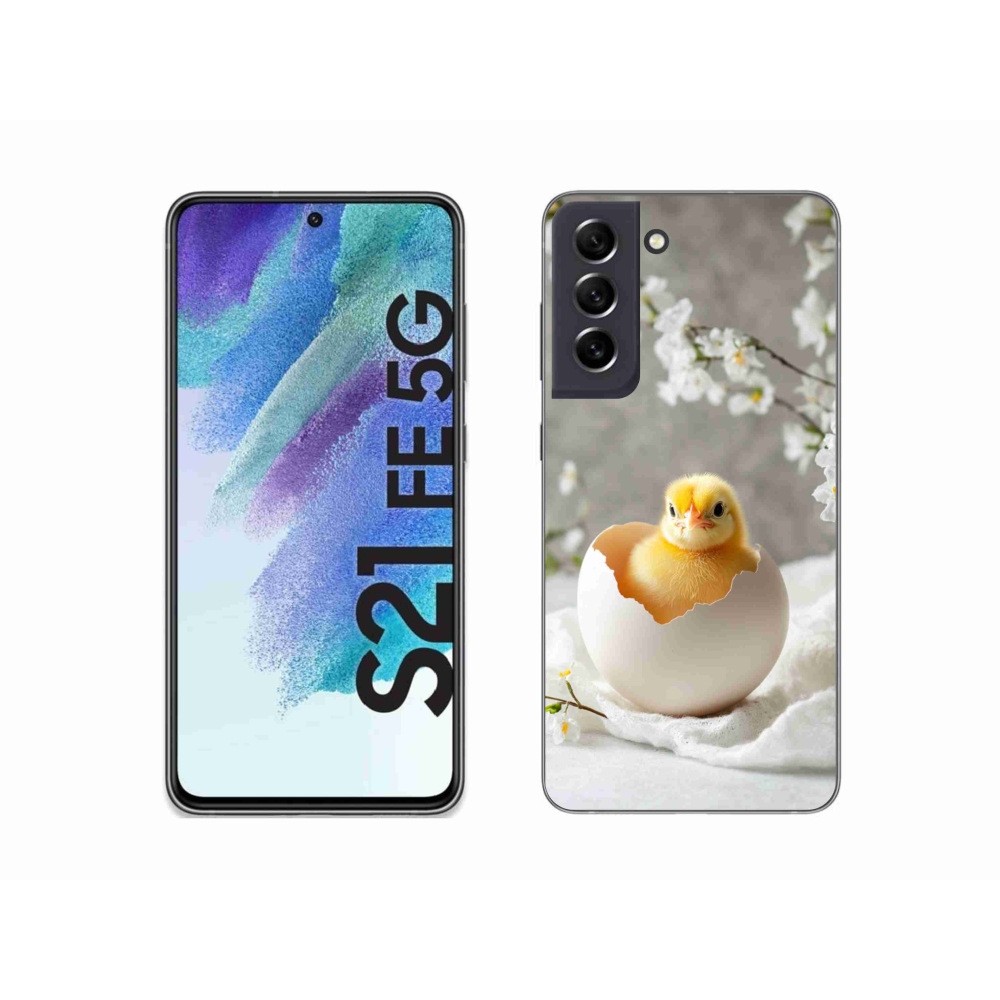 Gelový kryt mmCase na Samsung Galaxy S21 FE - kuřátko
