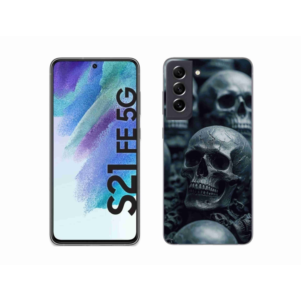 Gelový kryt mmCase na Samsung Galaxy S21 FE - lebka 2