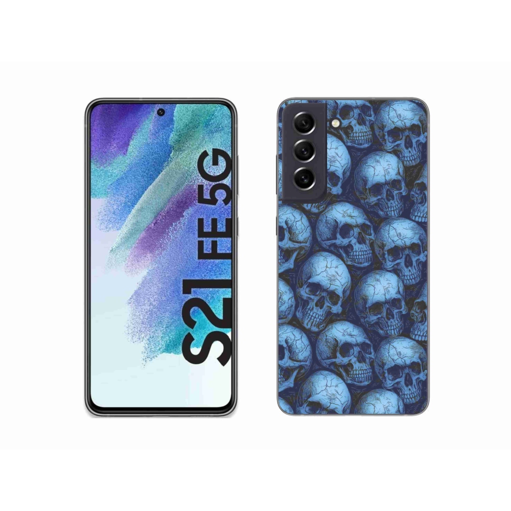 Gelový kryt mmCase na Samsung Galaxy S21 FE - lebky
