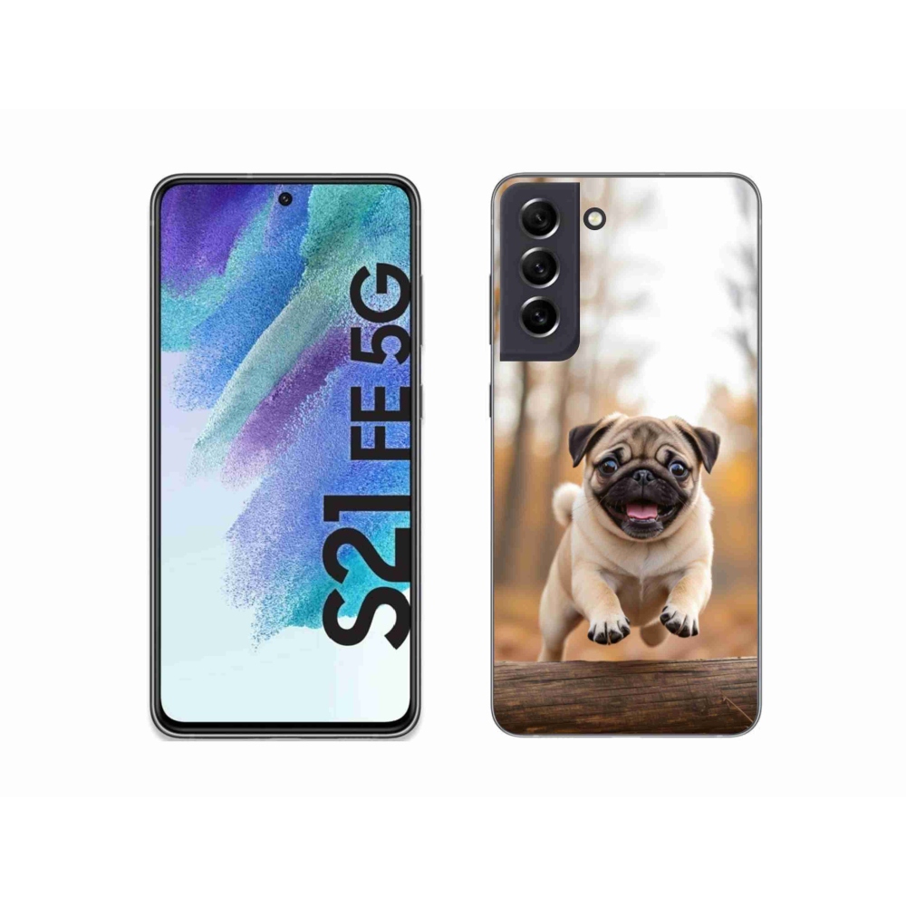 Gelový kryt mmCase na Samsung Galaxy S21 FE - mops 2