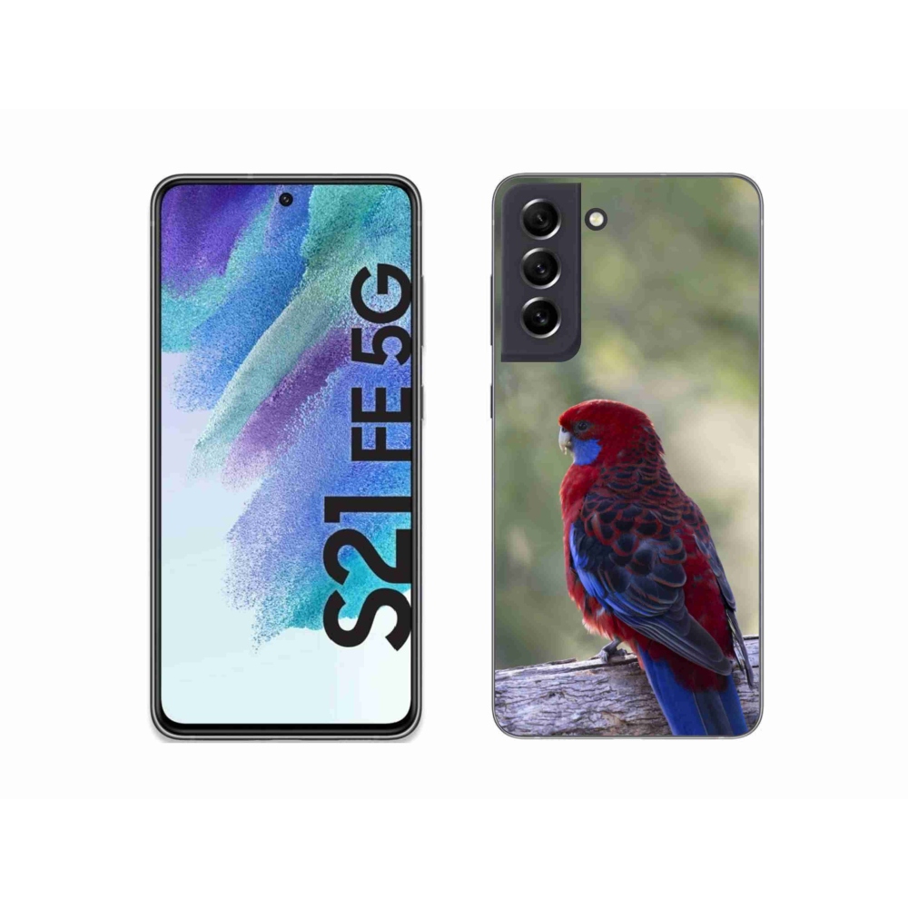 Gelový kryt mmCase na Samsung Galaxy S21 FE - papoušek rosela