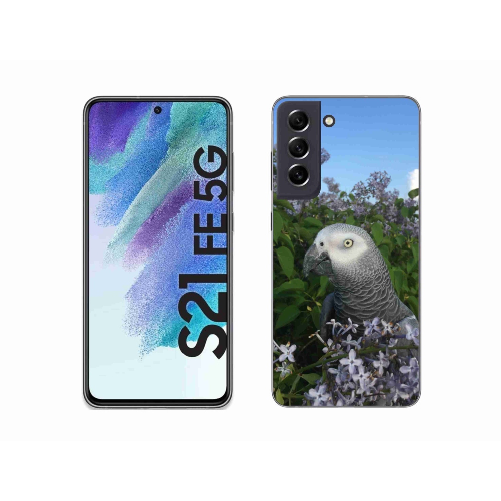 Gelový kryt mmCase na Samsung Galaxy S21 FE - papoušek žako