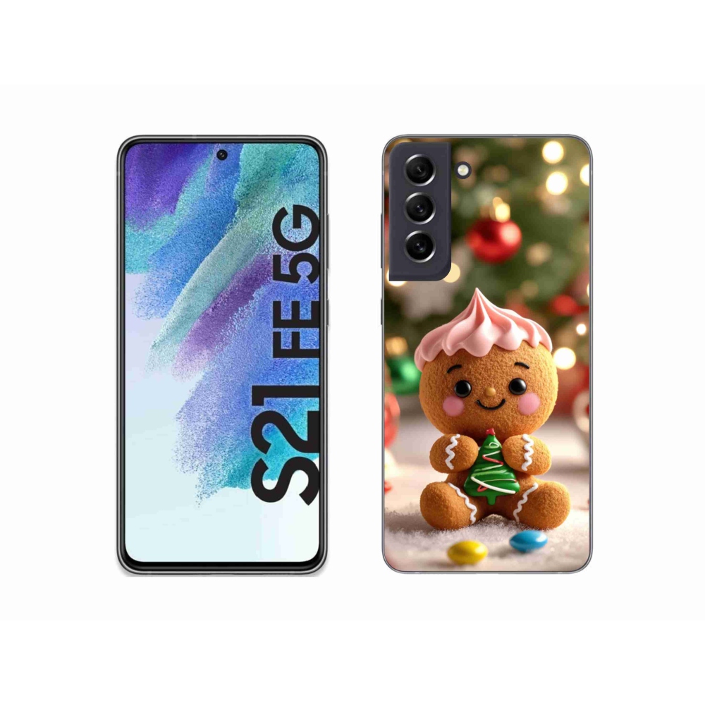 Gelový kryt mmCase na Samsung Galaxy S21 FE - perníček