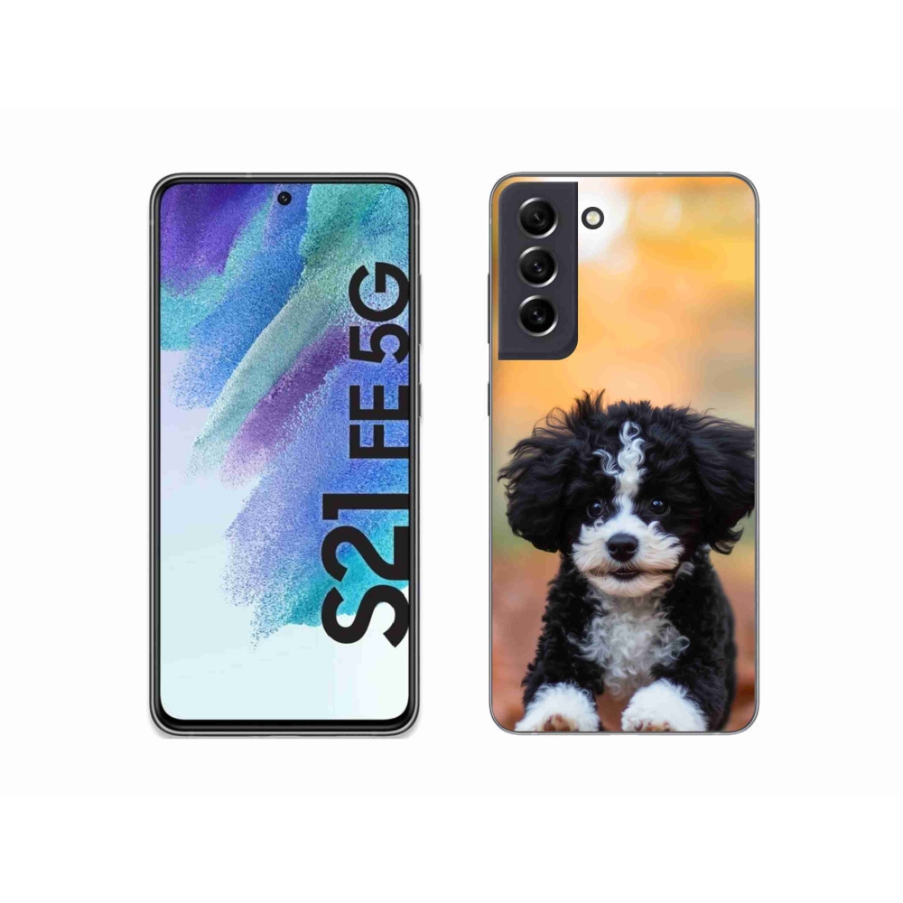 Gelový kryt mmCase na Samsung Galaxy S21 FE - roztomilé štěně 2