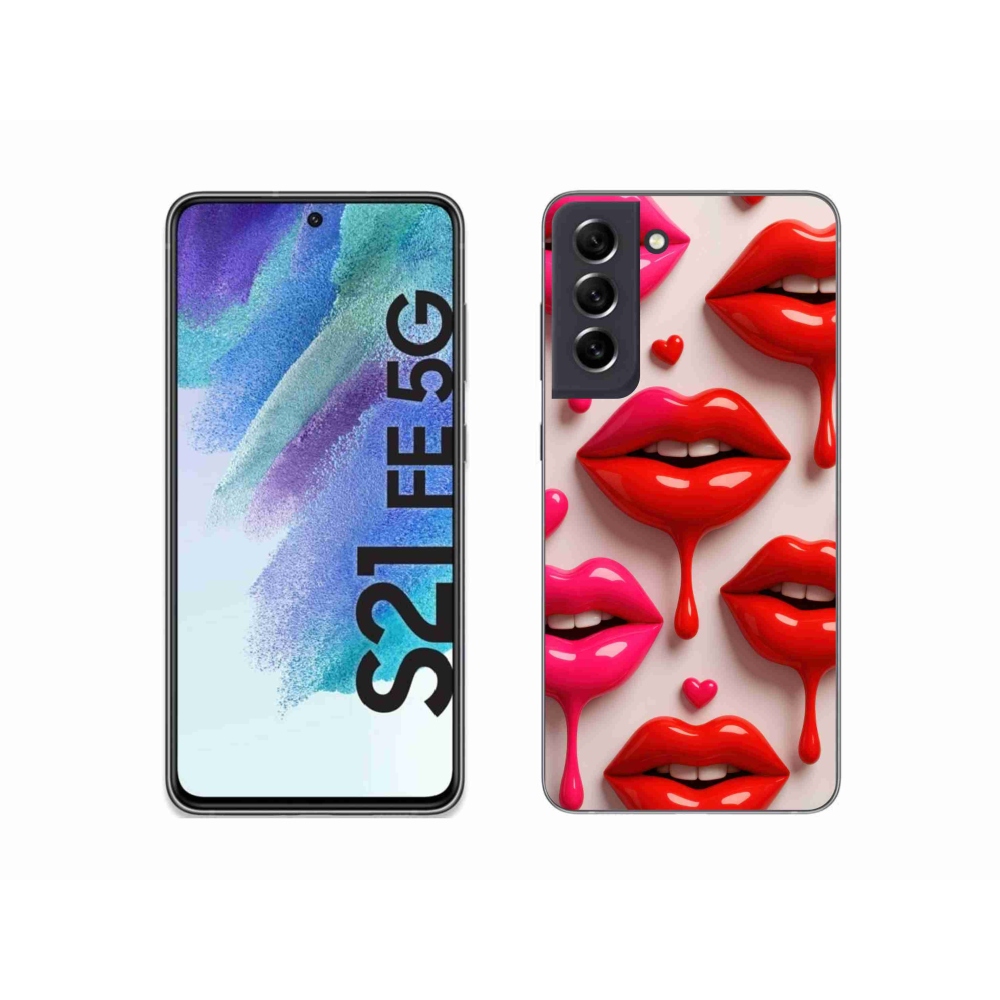 Gelový kryt mmCase na Samsung Galaxy S21 FE - rty 2