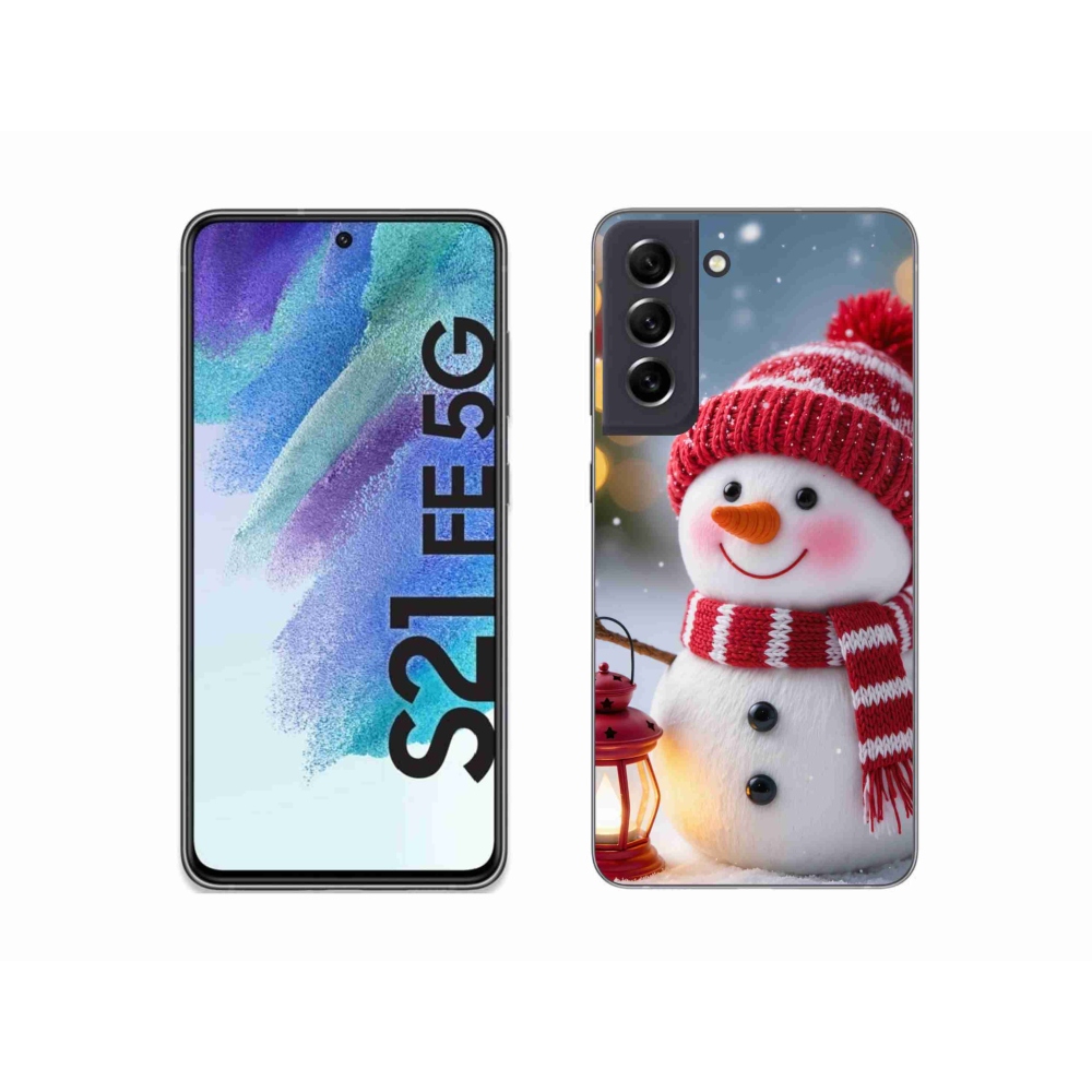 Gelový kryt mmCase na Samsung Galaxy S21 FE - sněhulák 2