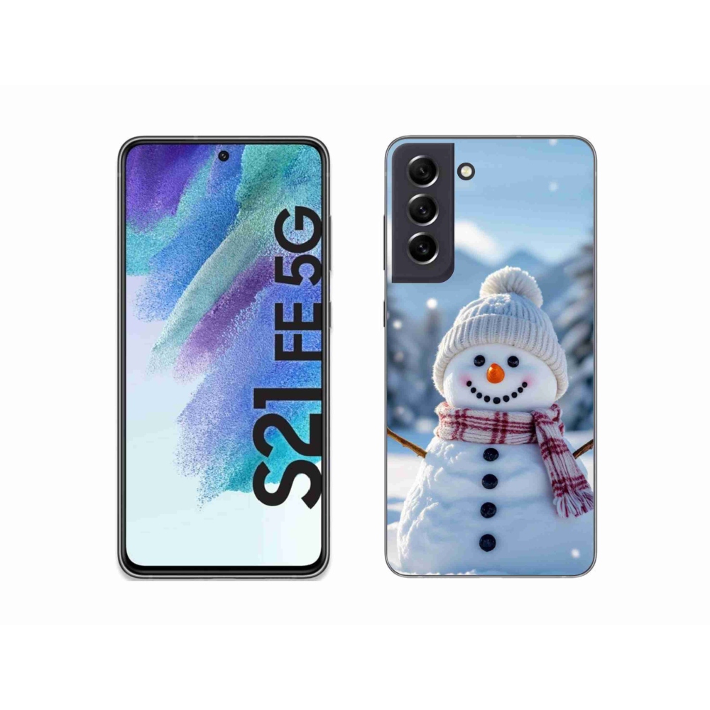 Gelový kryt mmCase na Samsung Galaxy S21 FE - sněhulák 3
