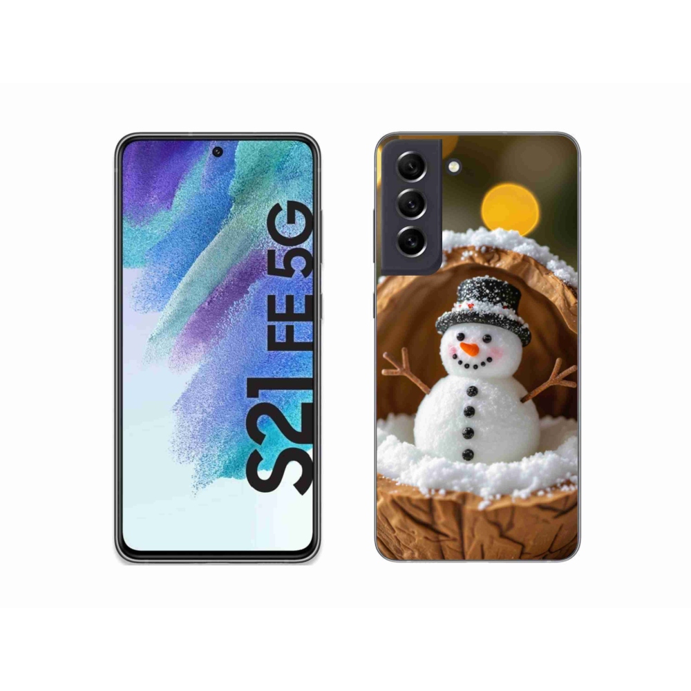 Gelový kryt mmCase na Samsung Galaxy S21 FE - sněhulák 4