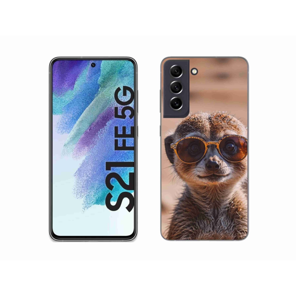 Gelový kryt mmCase na Samsung Galaxy S21 FE - stylová surikata