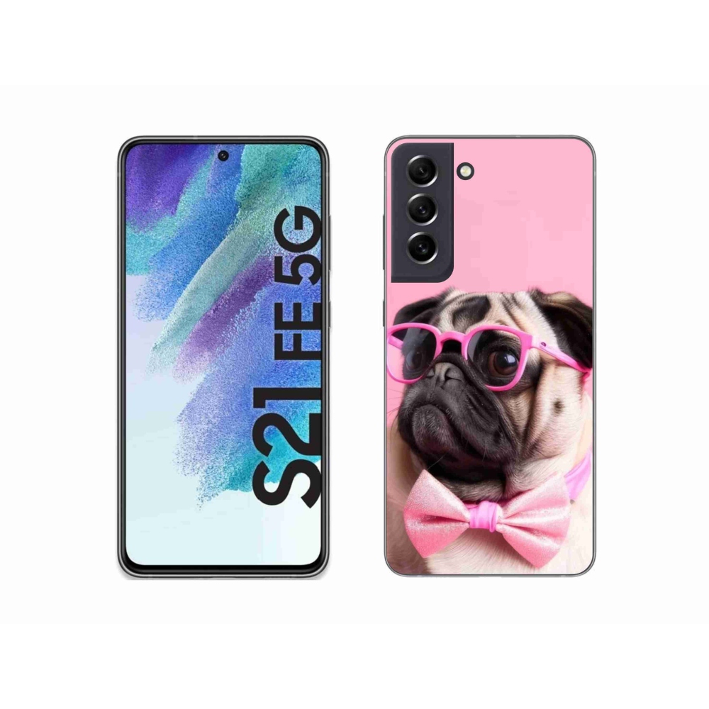 Gelový kryt mmCase na Samsung Galaxy S21 FE - stylový mops
