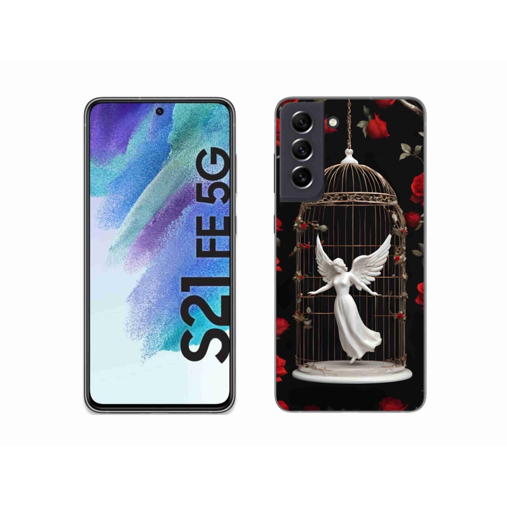 Gelový kryt mmCase na Samsung Galaxy S21 FE - uvězněný anděl