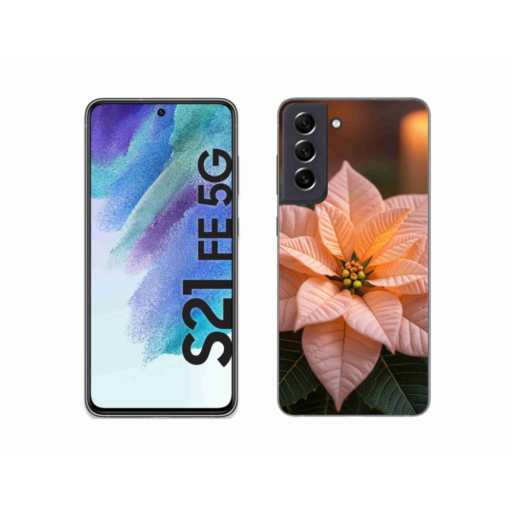 Gelový kryt mmCase na Samsung Galaxy S21 FE - vánoční hvězda