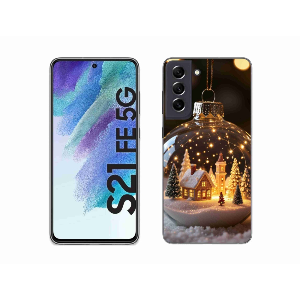 Gelový kryt mmCase na Samsung Galaxy S21 FE - vánoční koule 3