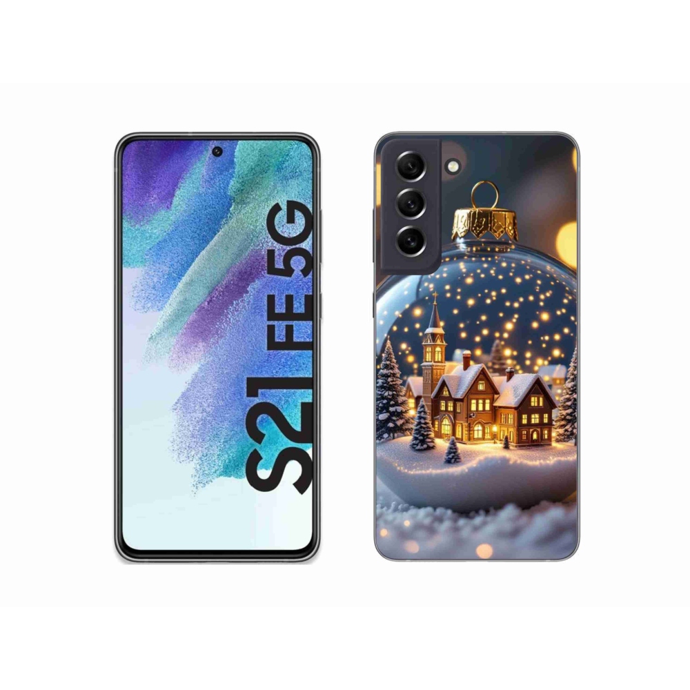 Gelový kryt mmCase na Samsung Galaxy S21 FE - vánoční koule 4