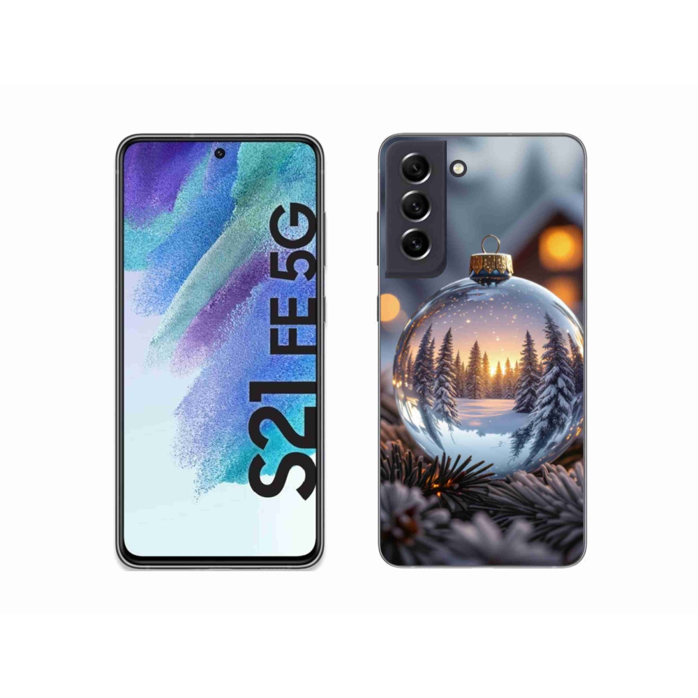 Gelový kryt mmCase na Samsung Galaxy S21 FE - vánoční ozdoba