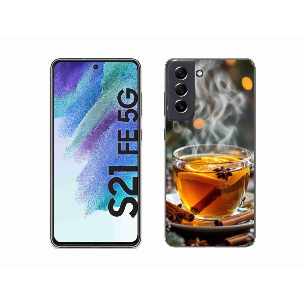 Gelový kryt mmCase na Samsung Galaxy S21 FE - vánoční punč