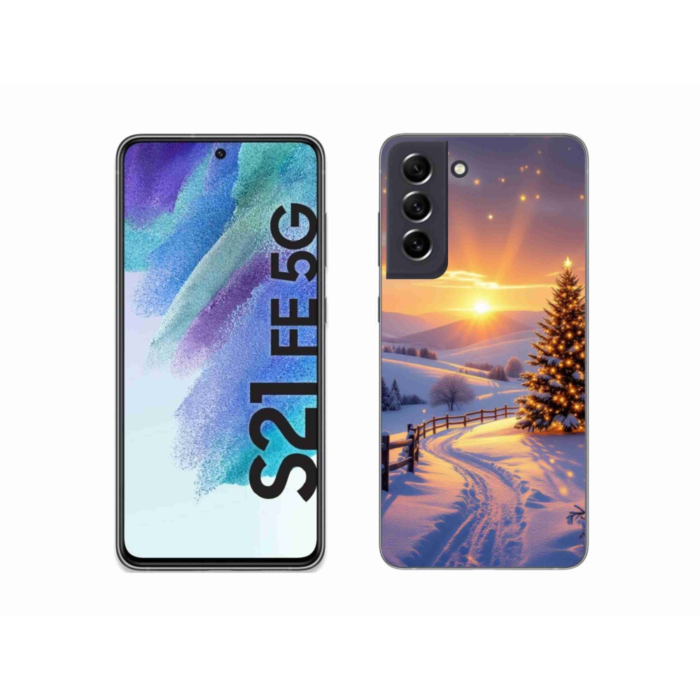 Gelový kryt mmCase na Samsung Galaxy S21 FE - zimní krajina