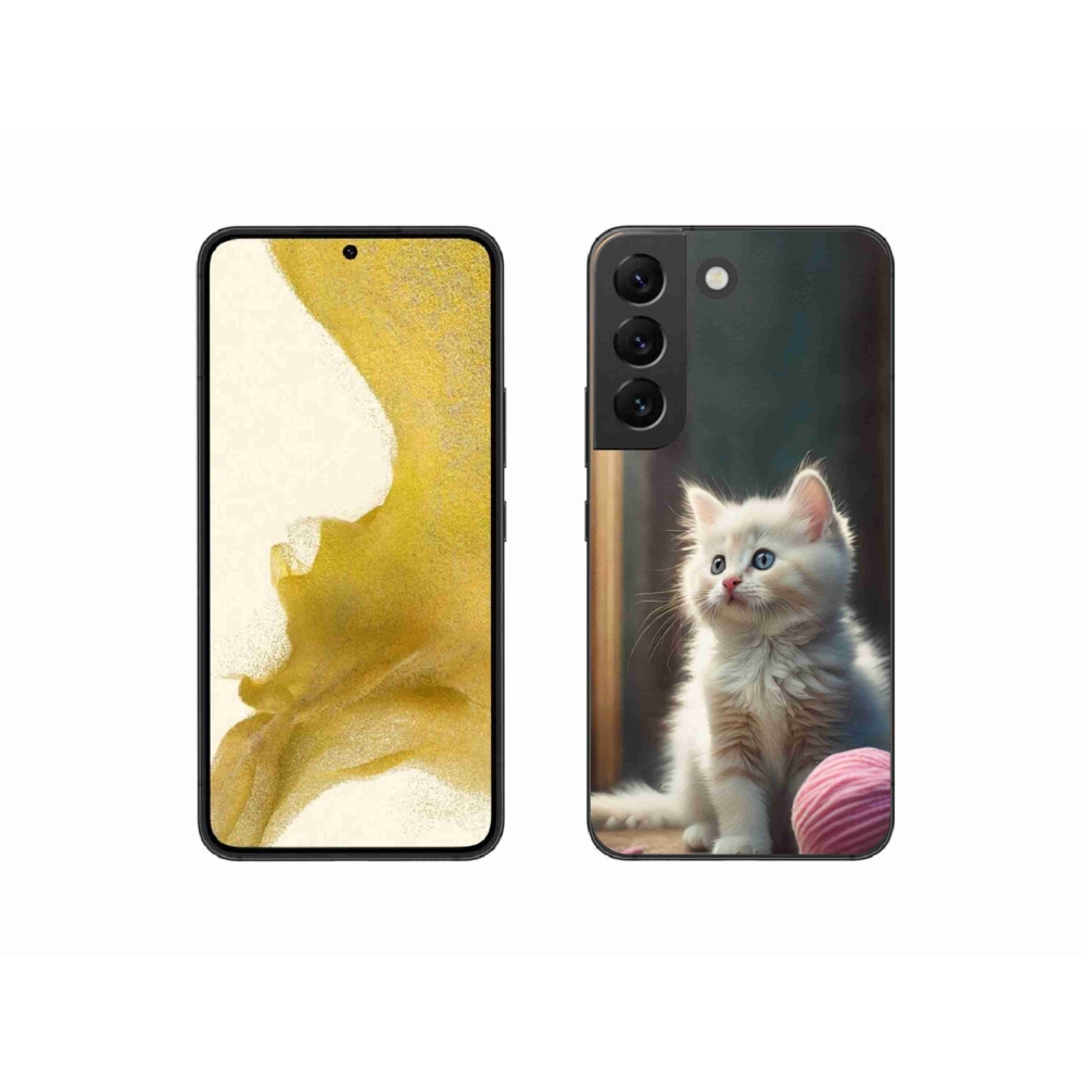 Gelový kryt mmCase na Samsung Galaxy S22 5G - bílé kotě 2