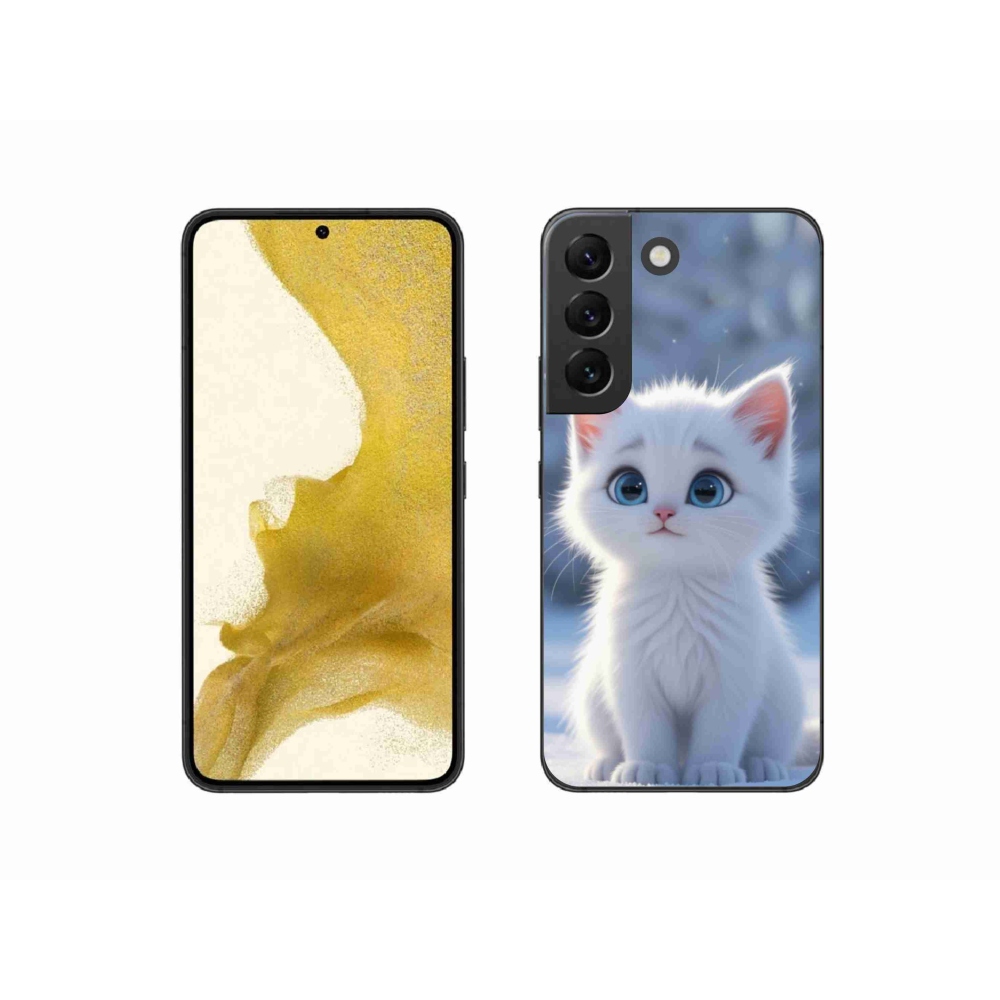 Gelový kryt mmCase na Samsung Galaxy S22 5G - bílé kotě 3