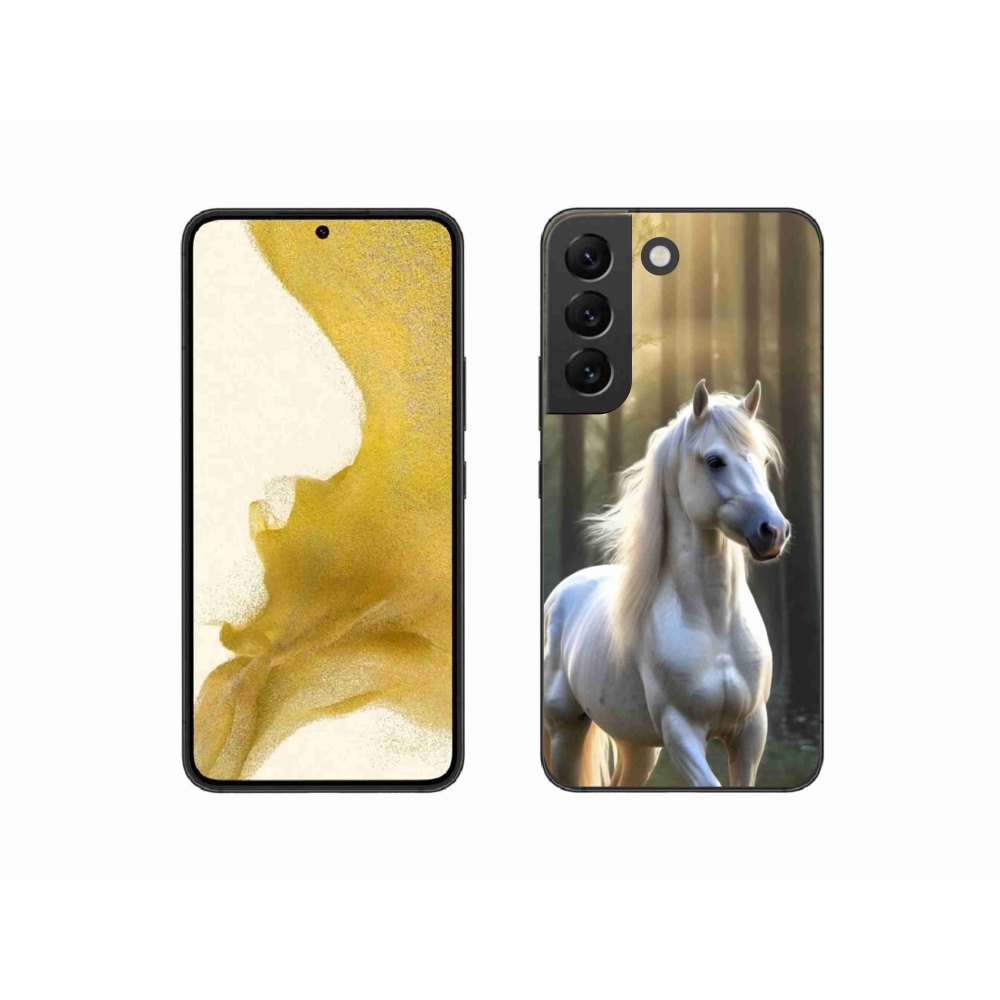 Gelový kryt mmCase na Samsung Galaxy S22 5G - bílý kůň 3