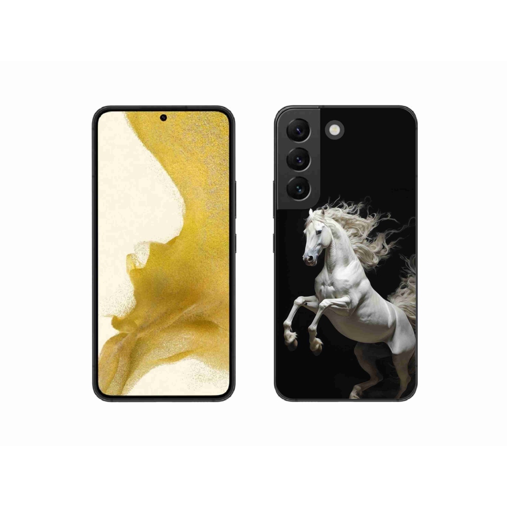 Gelový kryt mmCase na Samsung Galaxy S22 5G - bílý kůň 4