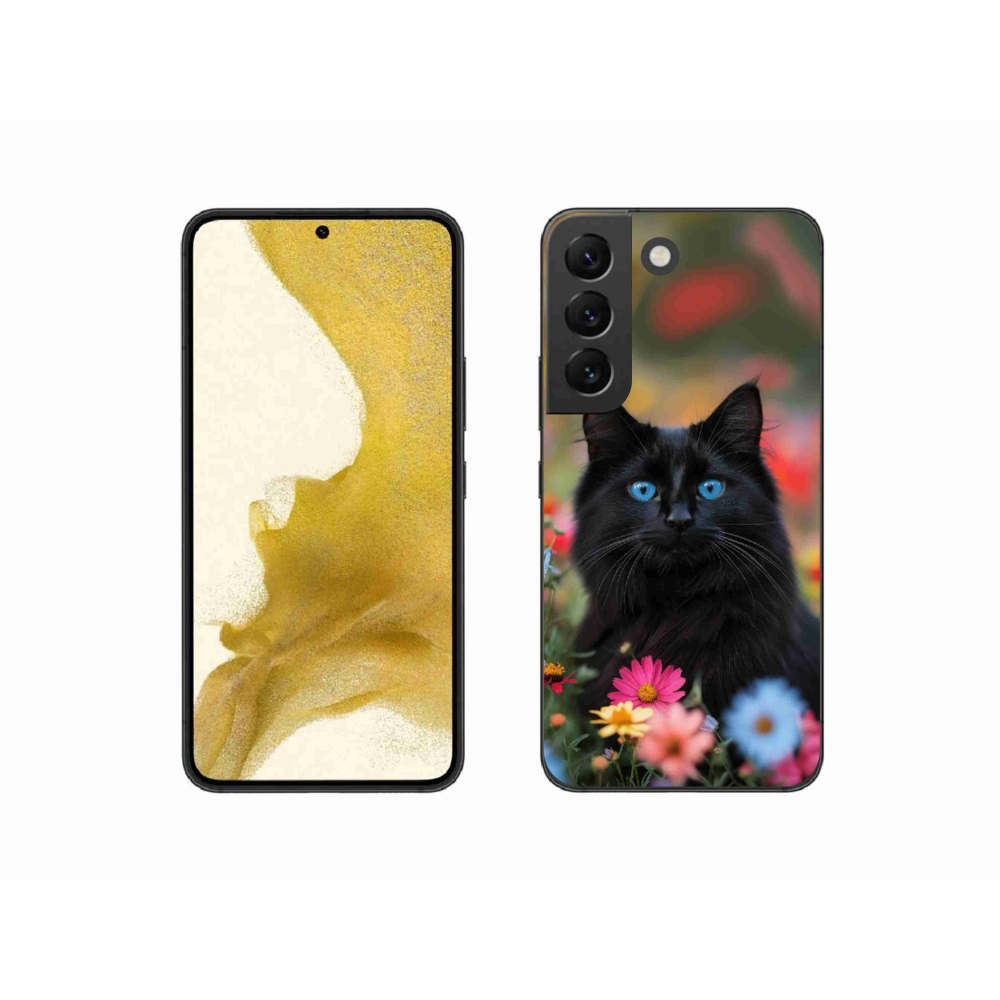 Gelový kryt mmCase na Samsung Galaxy S22 5G - černé kotě 4