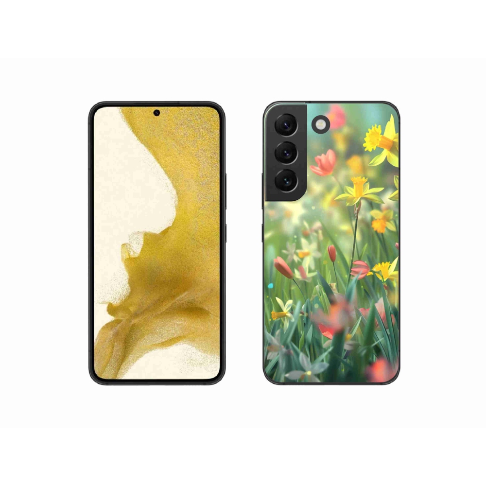 Gelový kryt mmCase na Samsung Galaxy S22 5G - jarní květy