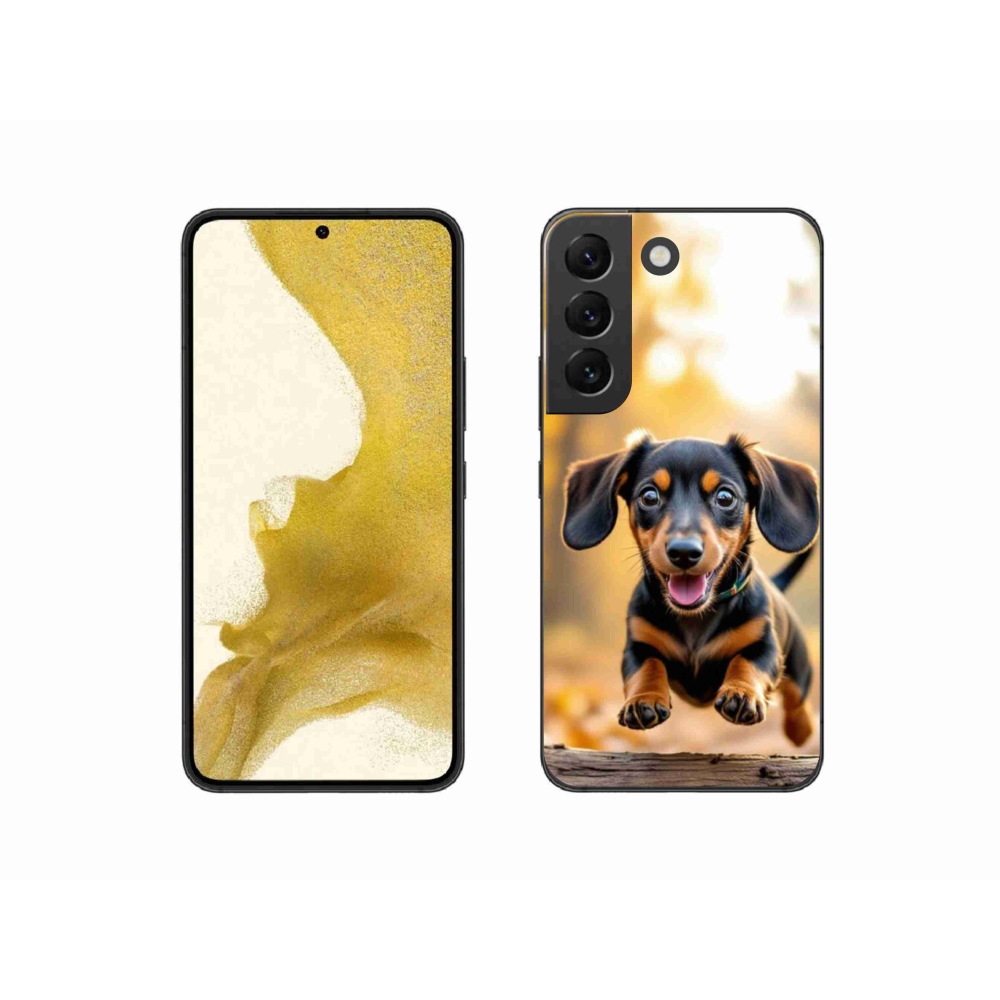 Gelový kryt mmCase na Samsung Galaxy S22 5G - jezevčík 2