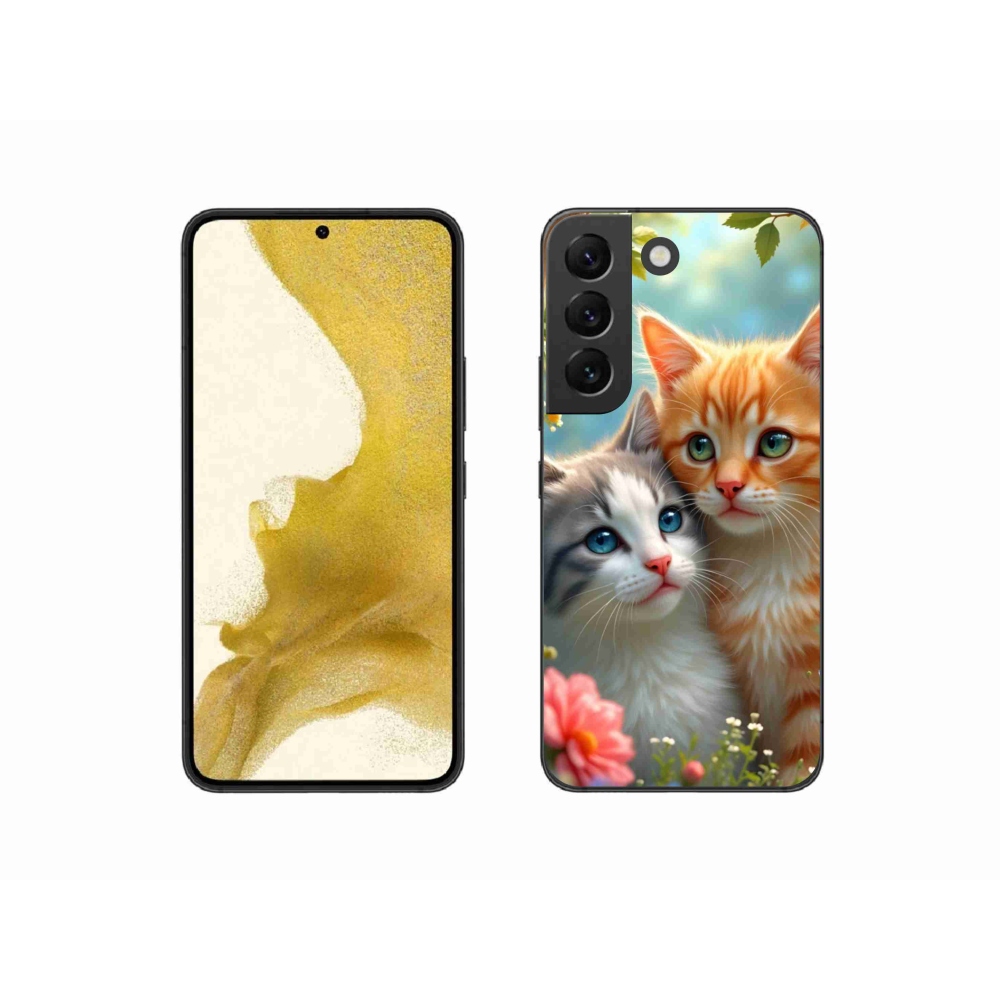 Gelový kryt mmCase na Samsung Galaxy S22 5G - kočičí láska 2