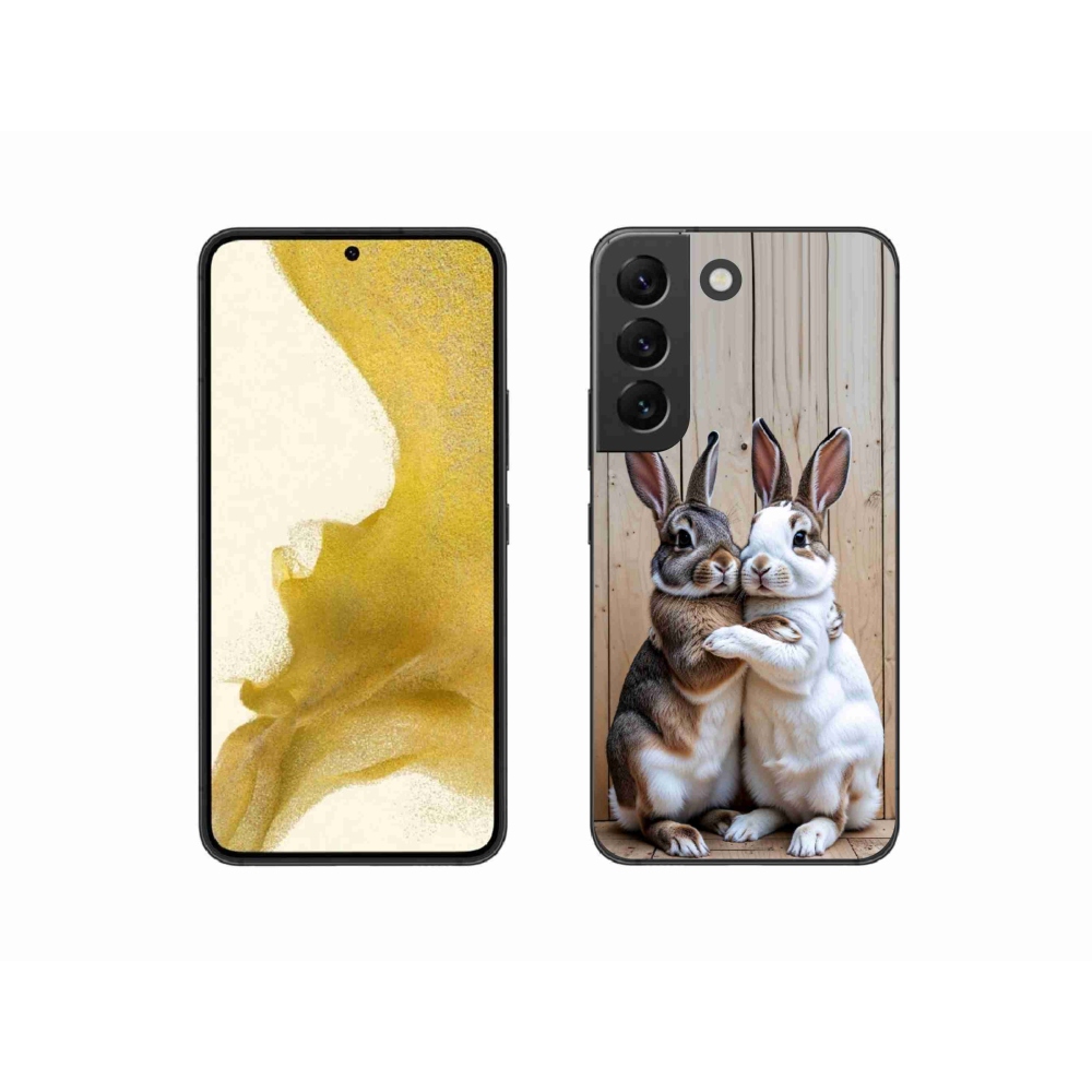 Gelový kryt mmCase na Samsung Galaxy S22 5G - králičí pár