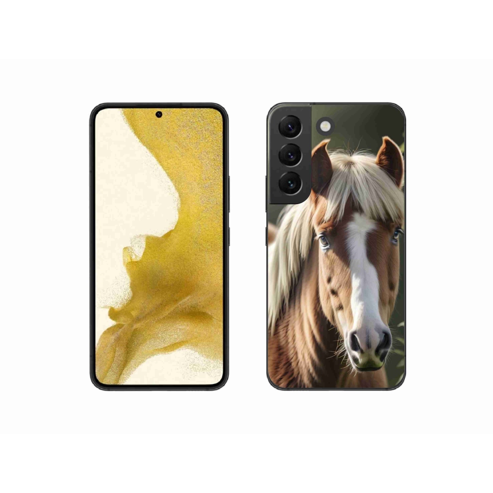Gelový kryt mmCase na Samsung Galaxy S22 5G - kůň se světlou hřívou
