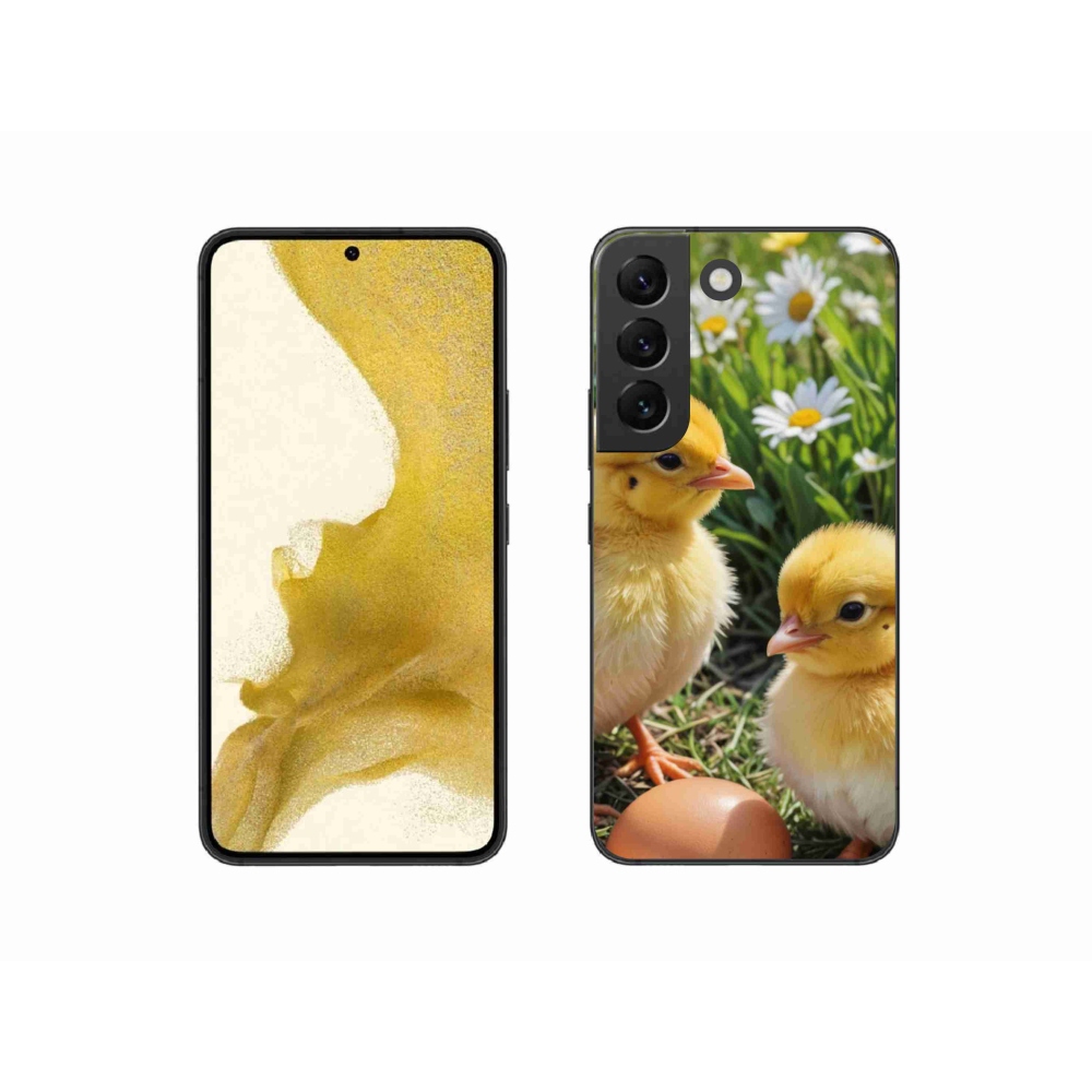 Gelový kryt mmCase na Samsung Galaxy S22 5G - kuřátka