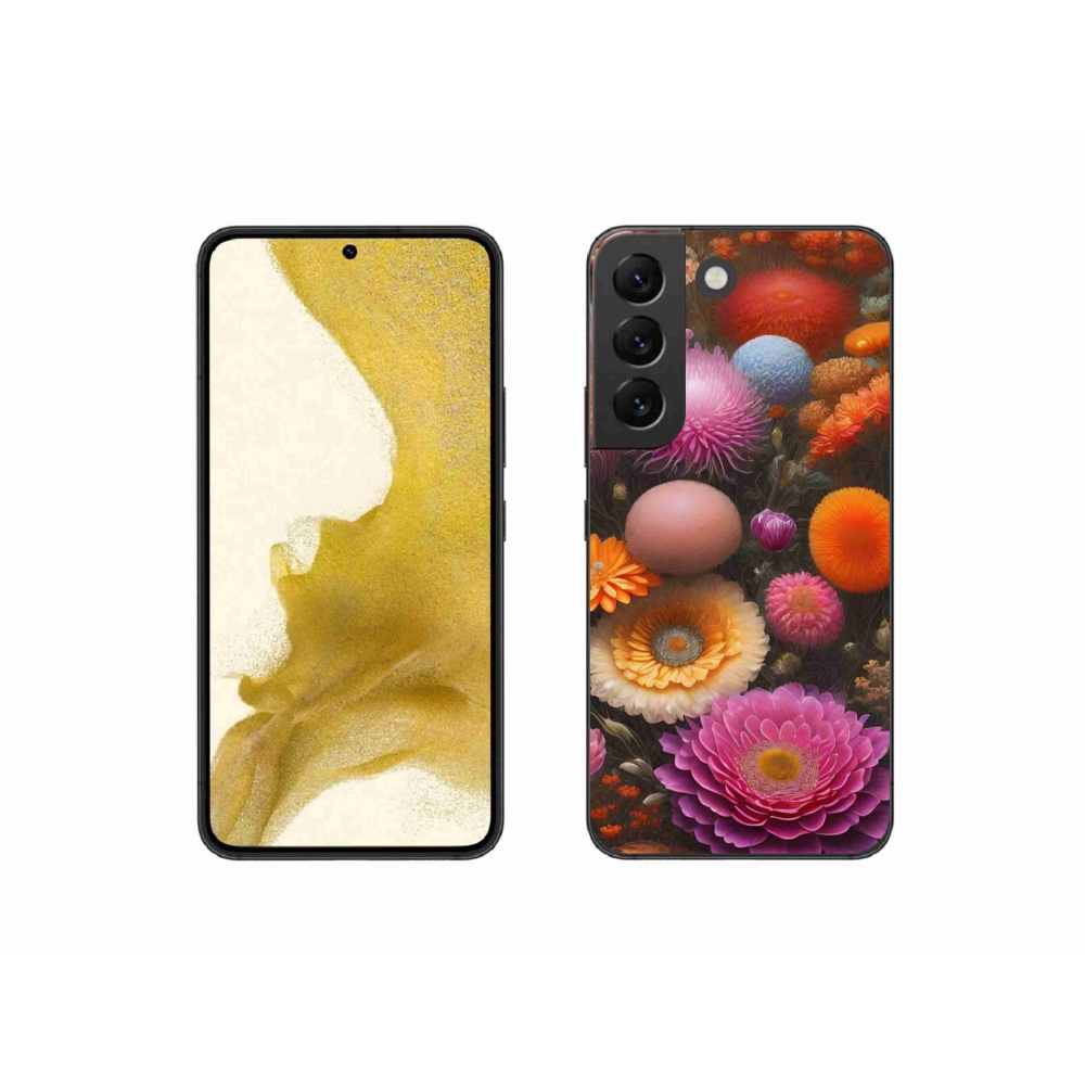 Gelový kryt mmCase na Samsung Galaxy S22 5G - květinová kompozice