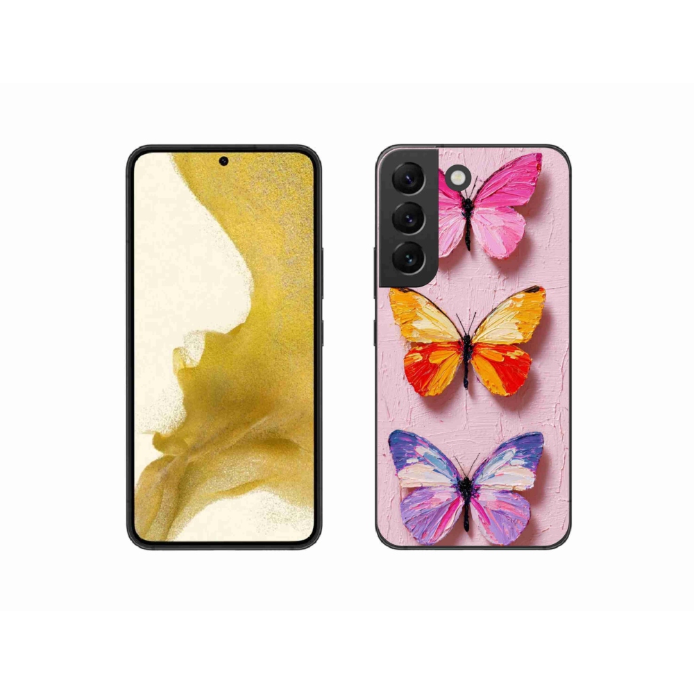 Gelový kryt mmCase na Samsung Galaxy S22 5G - motýlí trojice