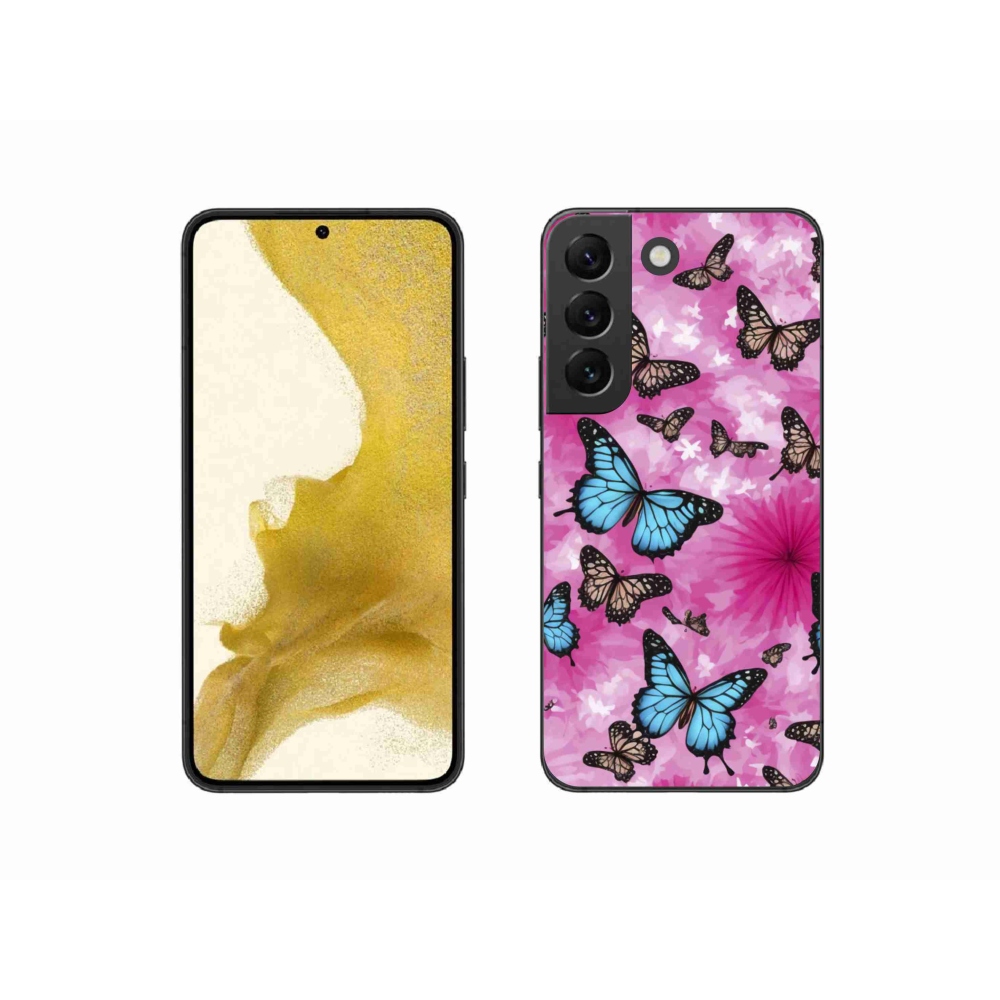 Gelový kryt mmCase na Samsung Galaxy S22 5G - motýlí zahrada