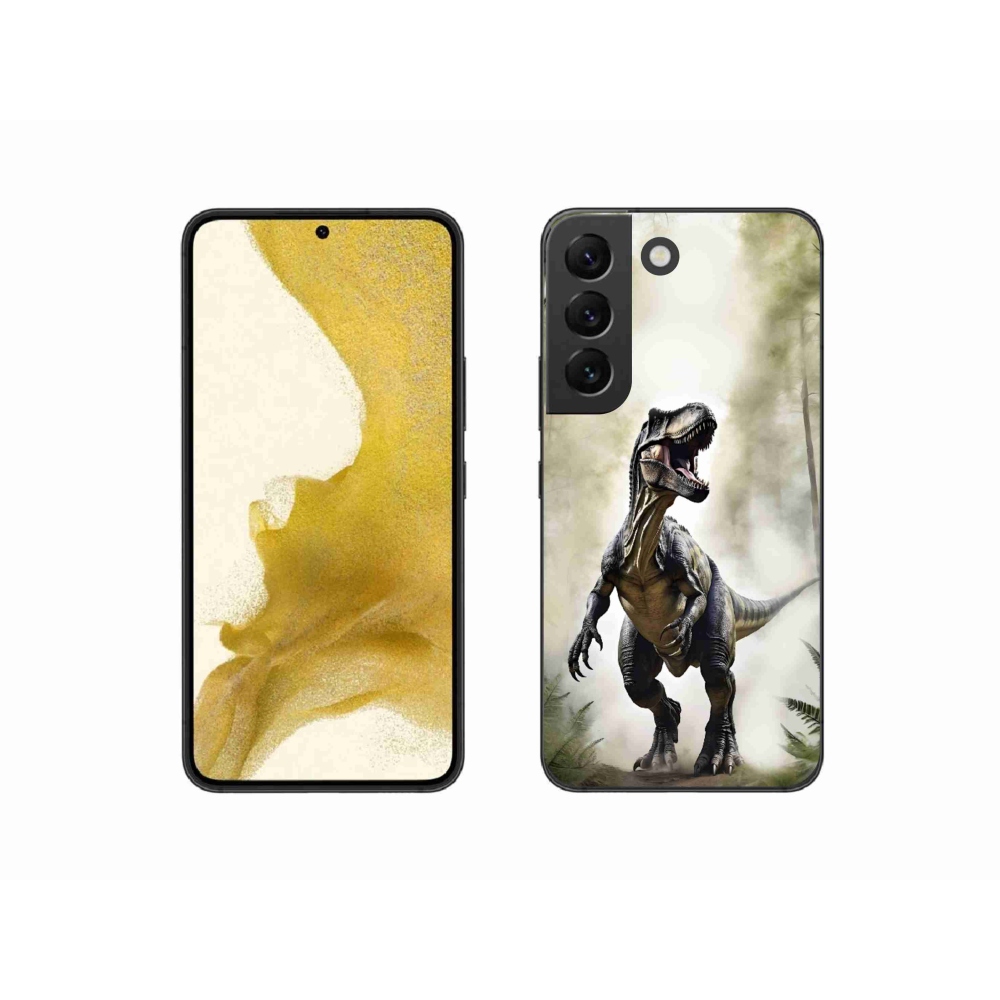 Gelový kryt mmCase na Samsung Galaxy S22 5G - naštvaný T-Rex