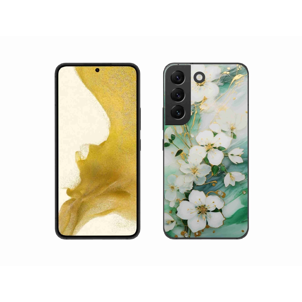 Gelový kryt mmCase na Samsung Galaxy S22 5G - něžné květy