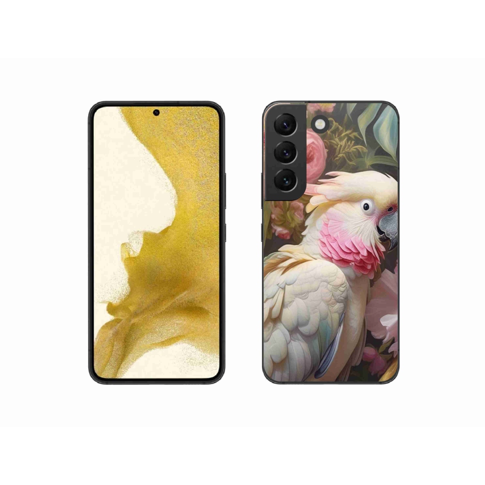 Gelový kryt mmCase na Samsung Galaxy S22 5G - papoušek kakadu růžový 2